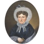 DEUTSCHER KÜNSTLER: Bildnis Franziska von Schwind, Mutter des Künstlers Moritz von Schwind.