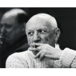 ROLAND HEHN: Picasso, Zigarette rauchend.