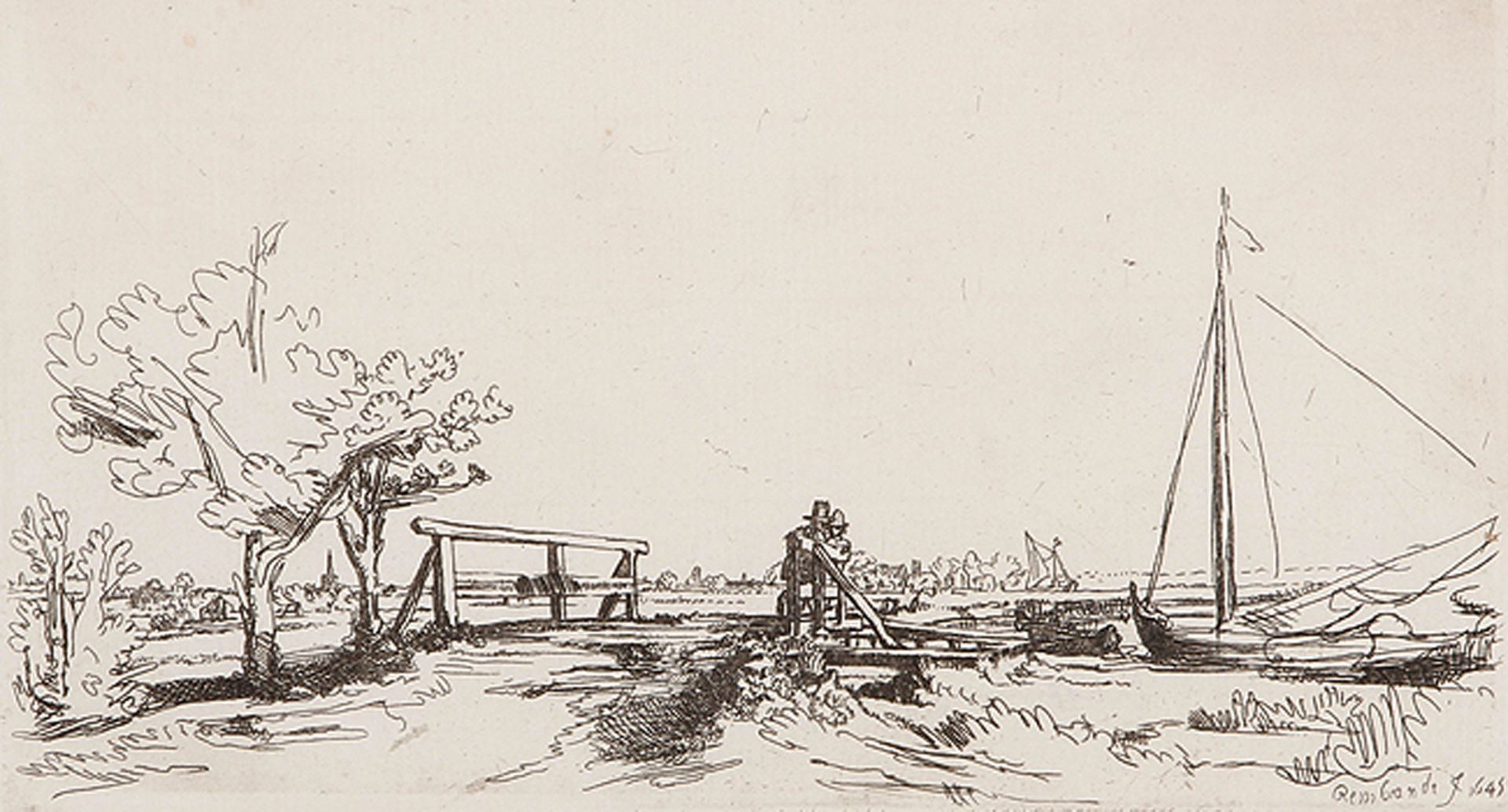 REMBRANDT - Kopie: Die Brücke (von Six).