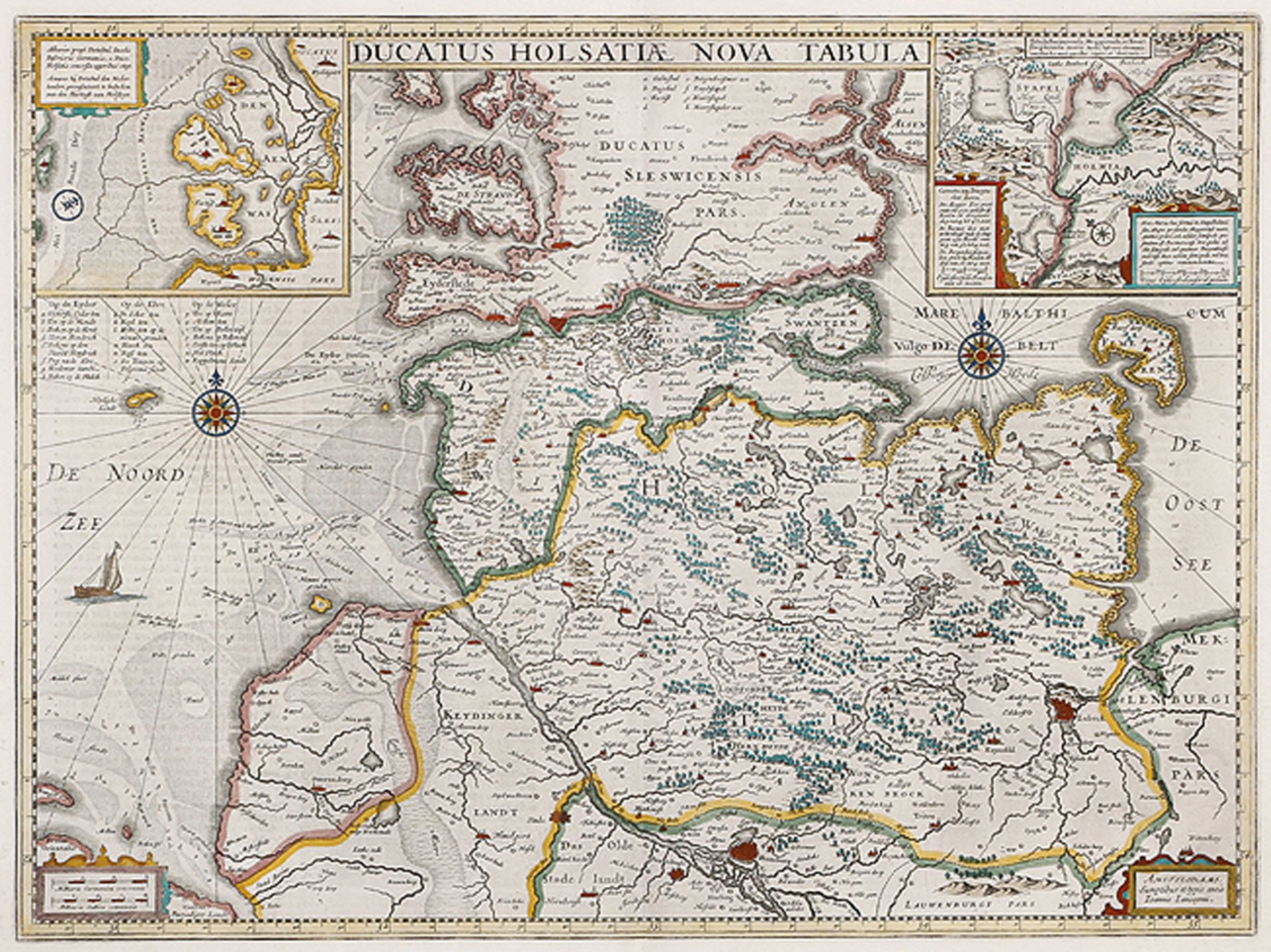 KARTOGRAPHIE - DEUTSCHLAND: „Ducatus Holsatiae Nova Tabula“.