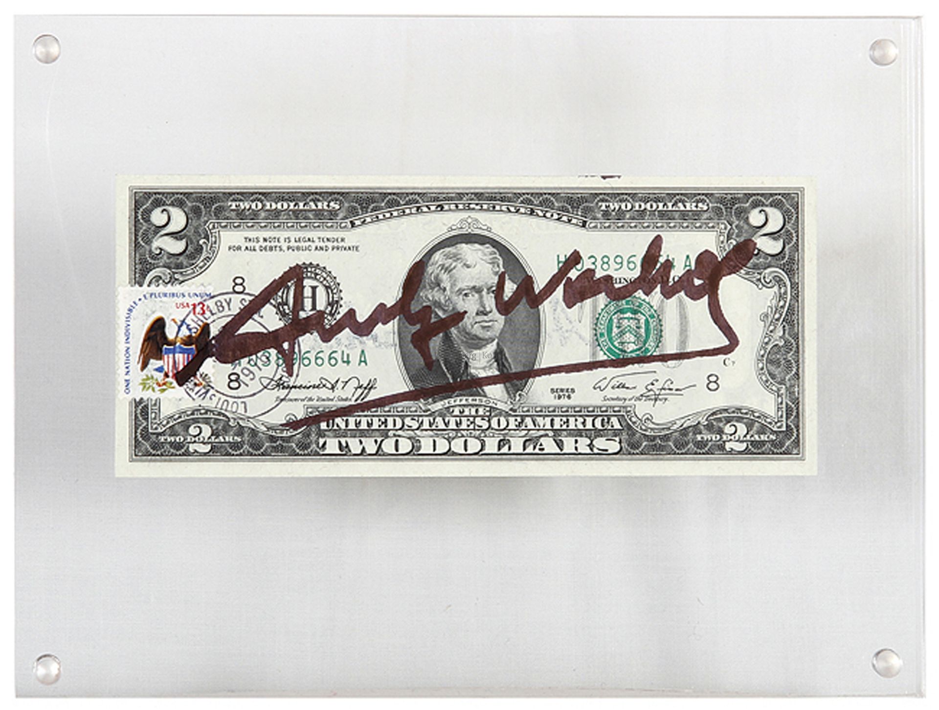 ANDY WARHOL: Two Dollar Jefferson.