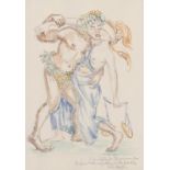 MARIE STRIEFFLER: Bacchus und Justitia tanzend.