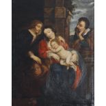 DEUTSCHER KÜNSTLER: Die Heilige Familie mit der Heiligen Anna.