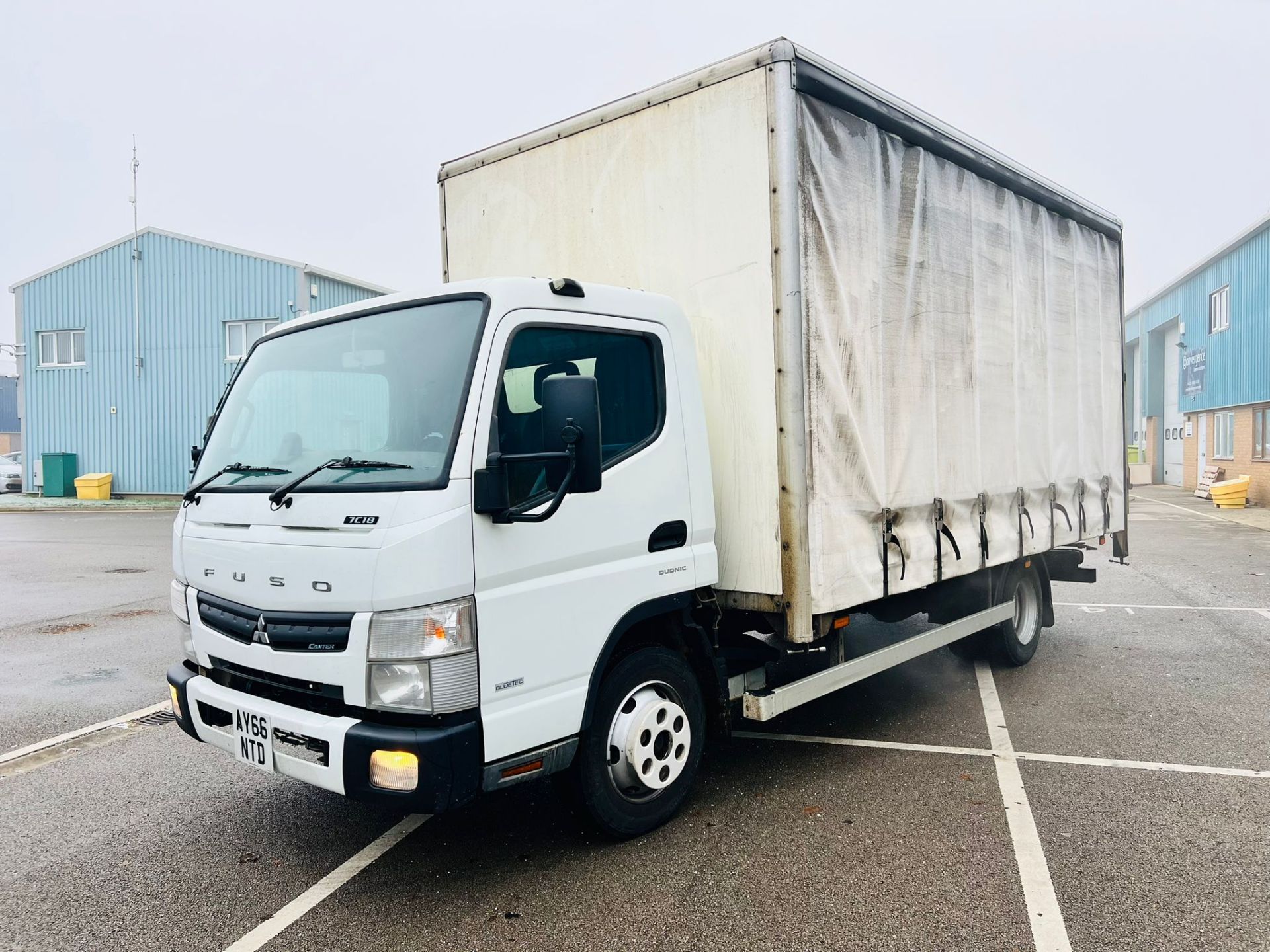 Mitsubishi Fuso Canter 7C15 3.0 TD - 7.5Tonne LWB Curtainsider - 2017 Model - Euro 6 - 18ft Body - Image 2 of 16