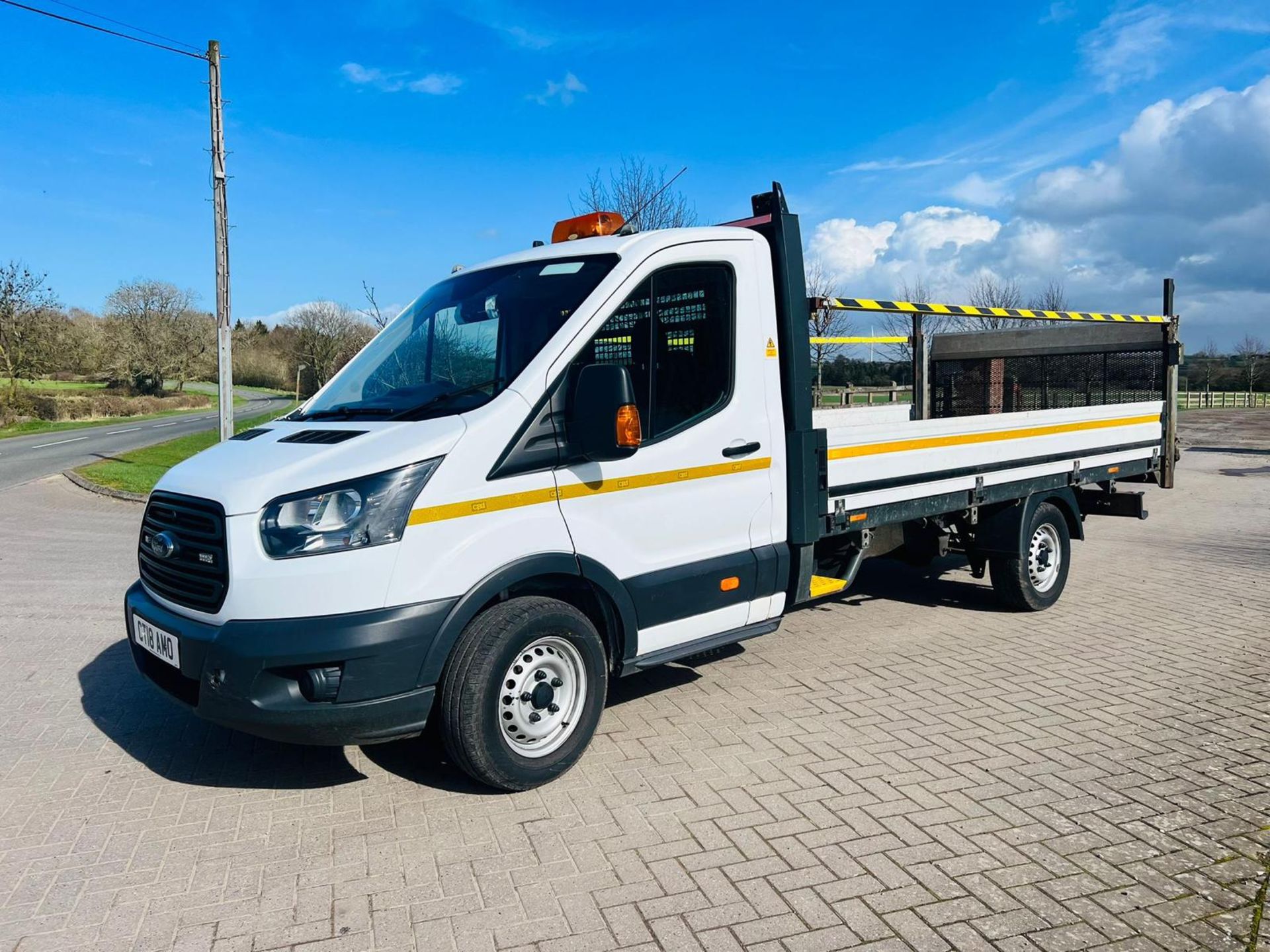 Ford Transit 2.0 TDCI (130) L4 H1 Long Wheel Base Dropside - Tail lift - 2018 18 Reg - SH Print