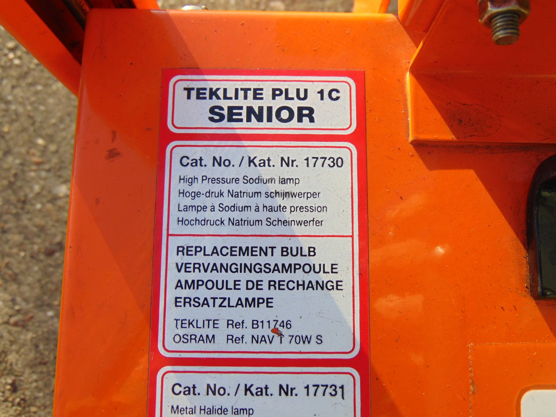 Complete Teklite Mobile Portable Emergency Lighting Kit, CW Clark Telescopic Mast, 3.5 KVA Generator - Image 13 of 20