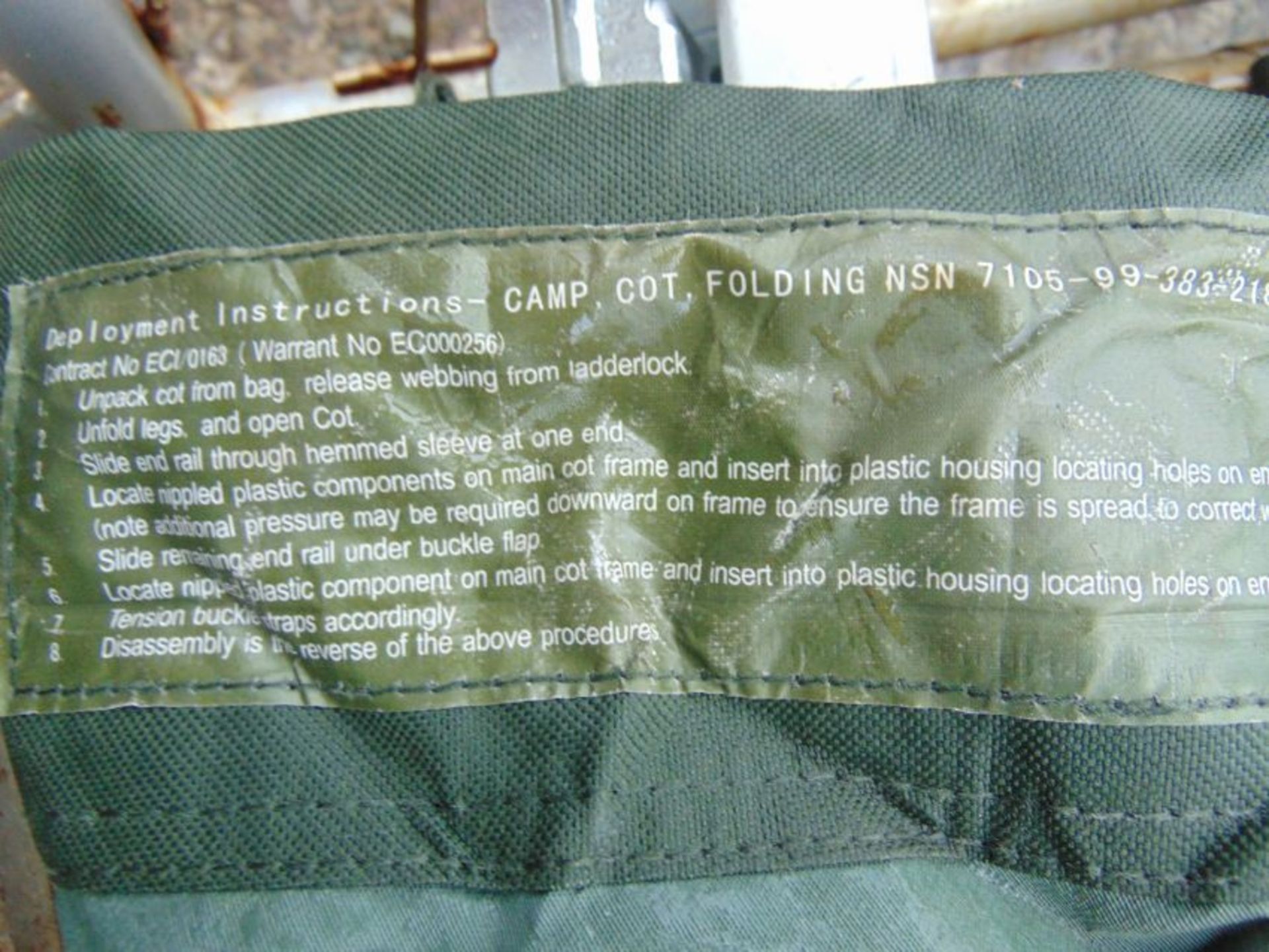 5 x Light Weight British Army Folding Camp Beds - Image 3 of 3