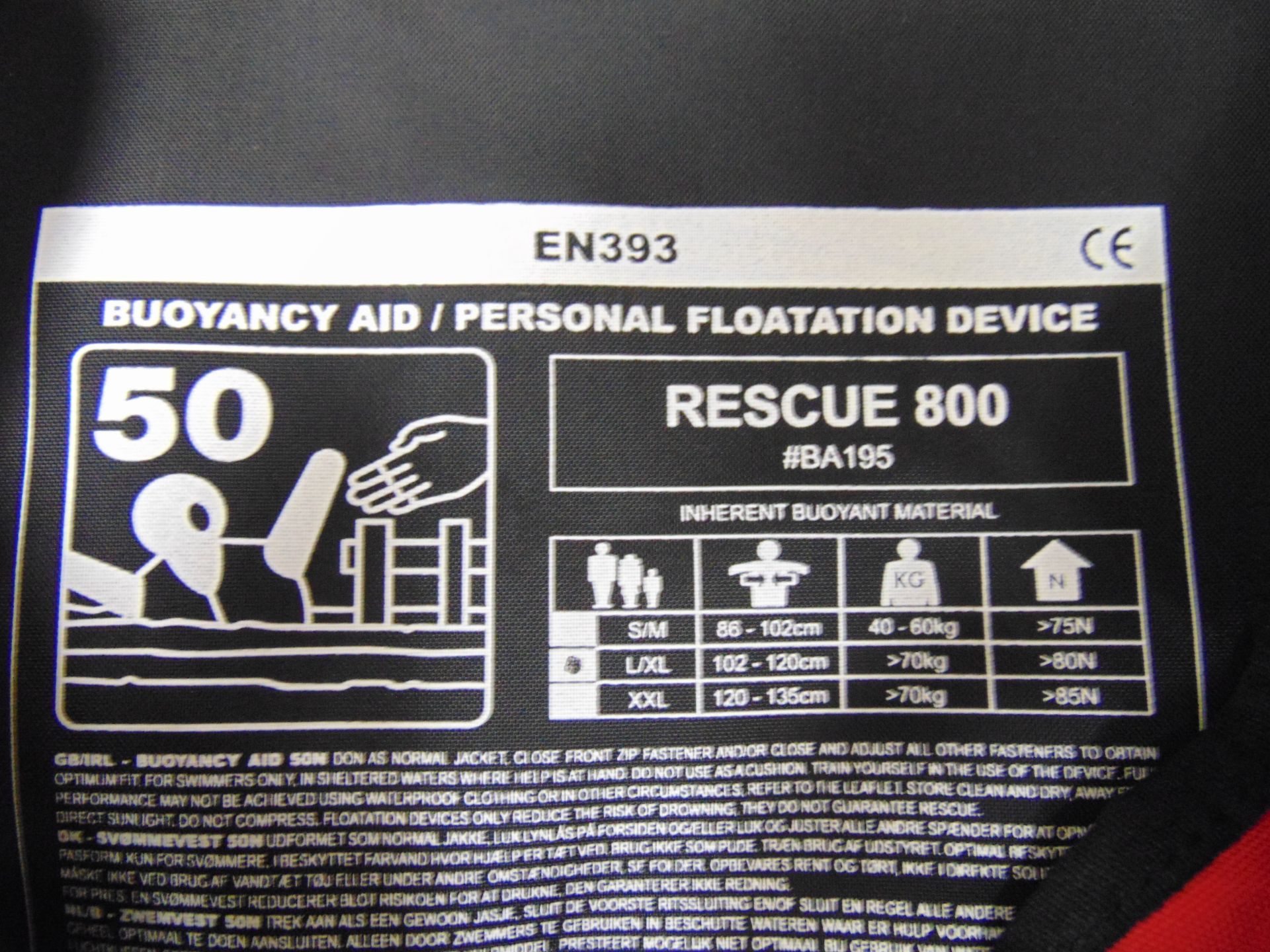 Palm Professional Rescue 800 Buoyancy Aid - PFD Personal Floatation Device Size L/XL - Image 4 of 4