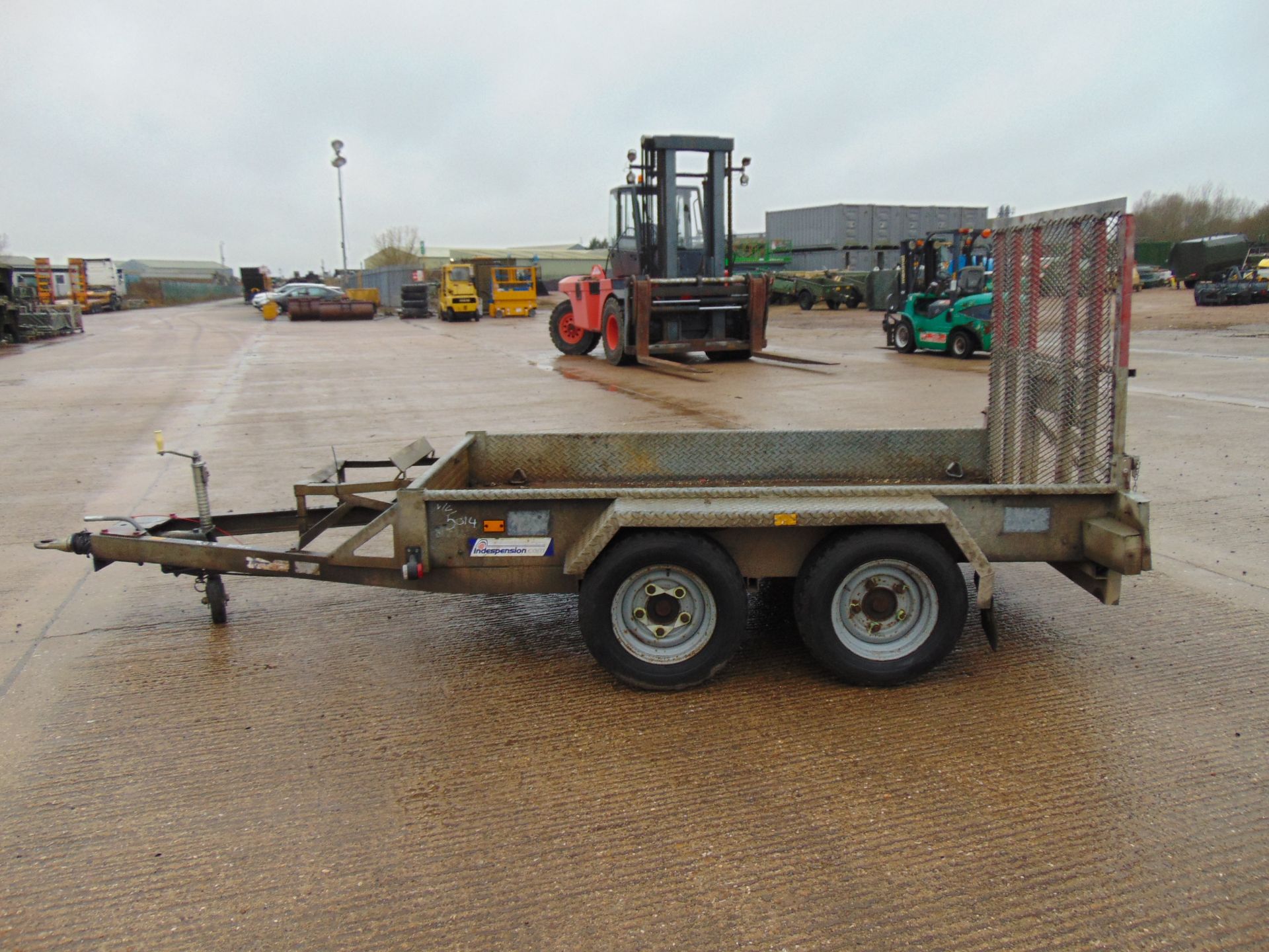 Indespension 2.7 Tonne Twin Axle Plant Trailer c/w Ramps - Image 4 of 15