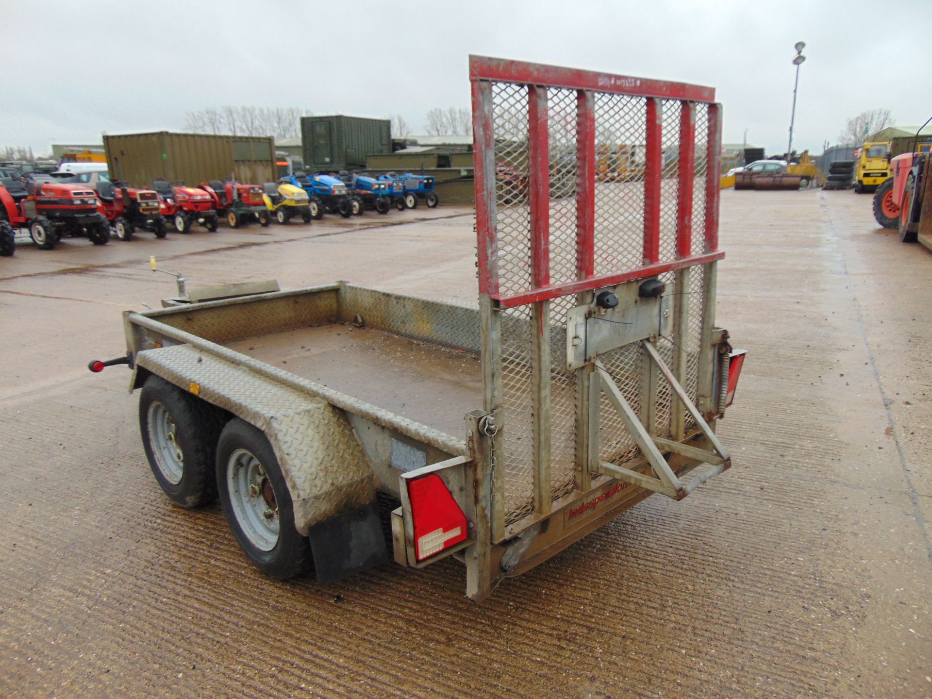Indespension 2.7 Tonne Twin Axle Plant Trailer c/w Ramps - Image 8 of 15