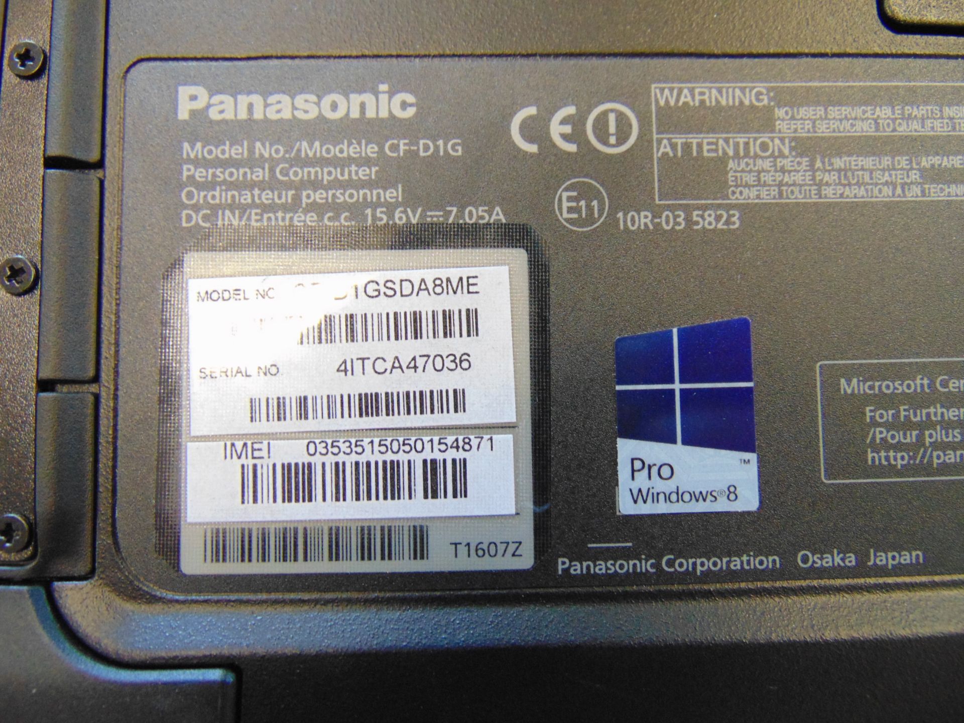 Panasonic Toughbook / Toughpad CF-D1 i5 Rugged Tablet - Image 6 of 6
