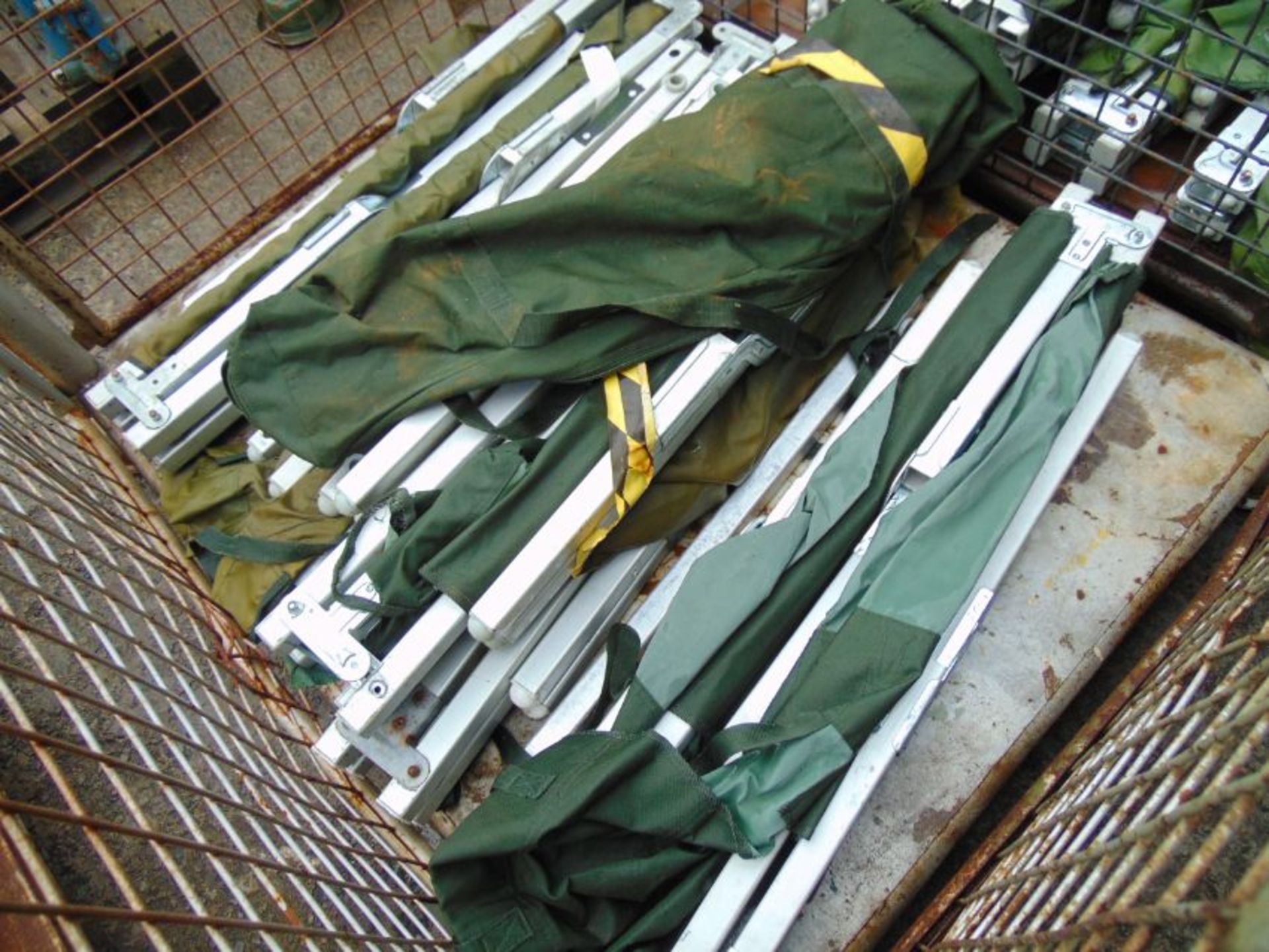 5 x Light Weight British Army Folding Camp Beds - Image 2 of 3