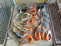 8 x Heightec Twin Fall Arrest Lanyards C/W Scaff Hooks & 3 x Quick Release Rope Devices