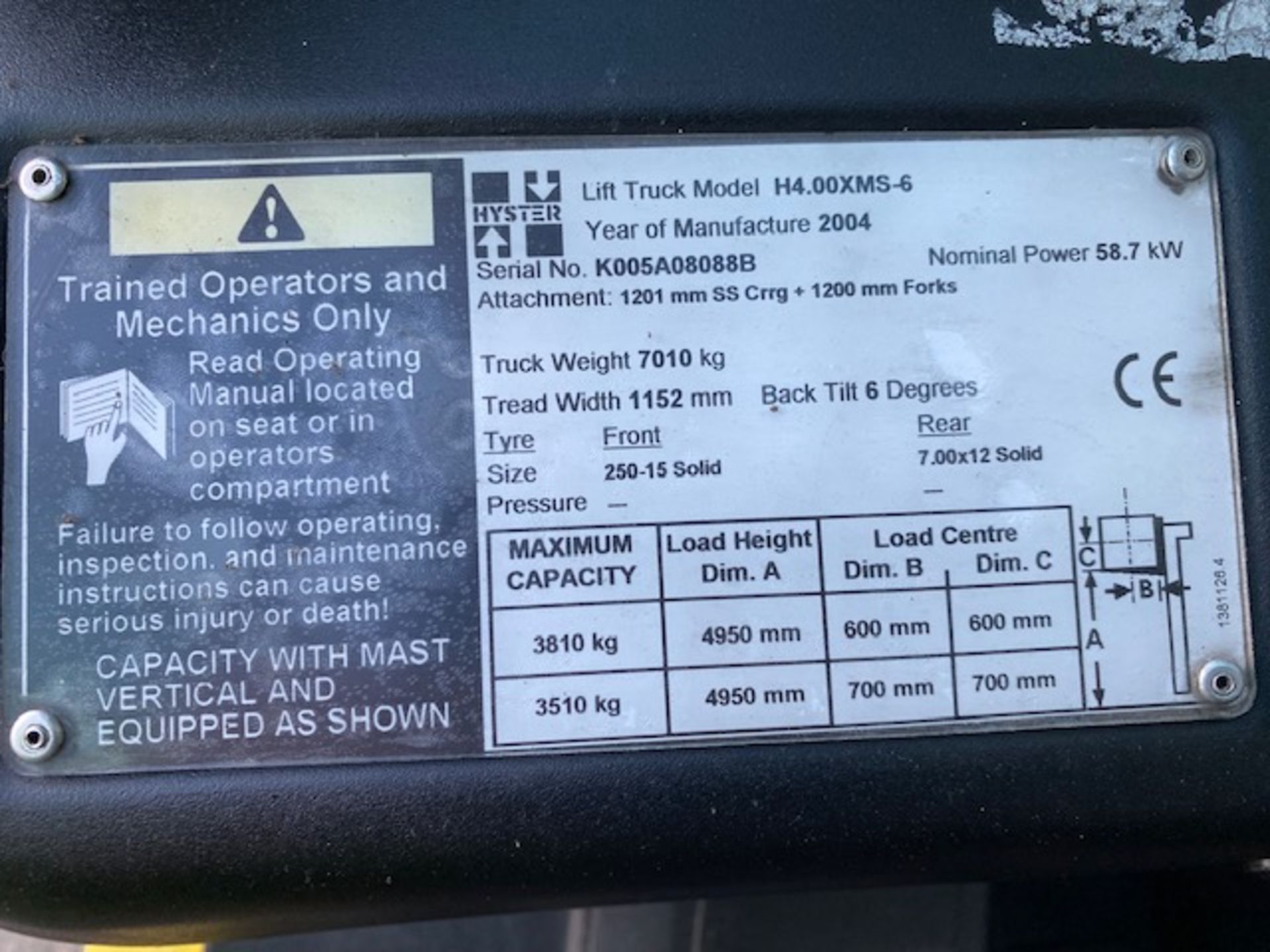 Hyster H4.00XMS-6 4000Kg Diesel Forklift Truck - Image 18 of 25