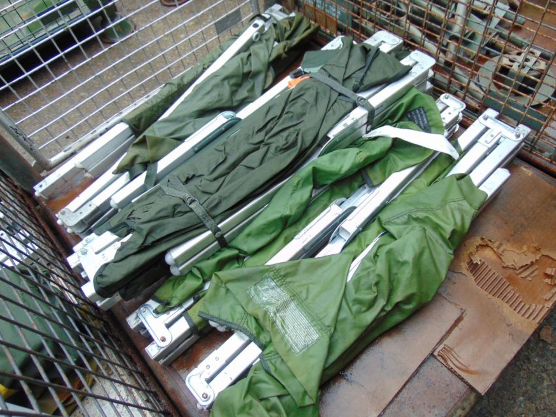 5 x Light Weight British Army Folding Camp Beds - Image 2 of 3