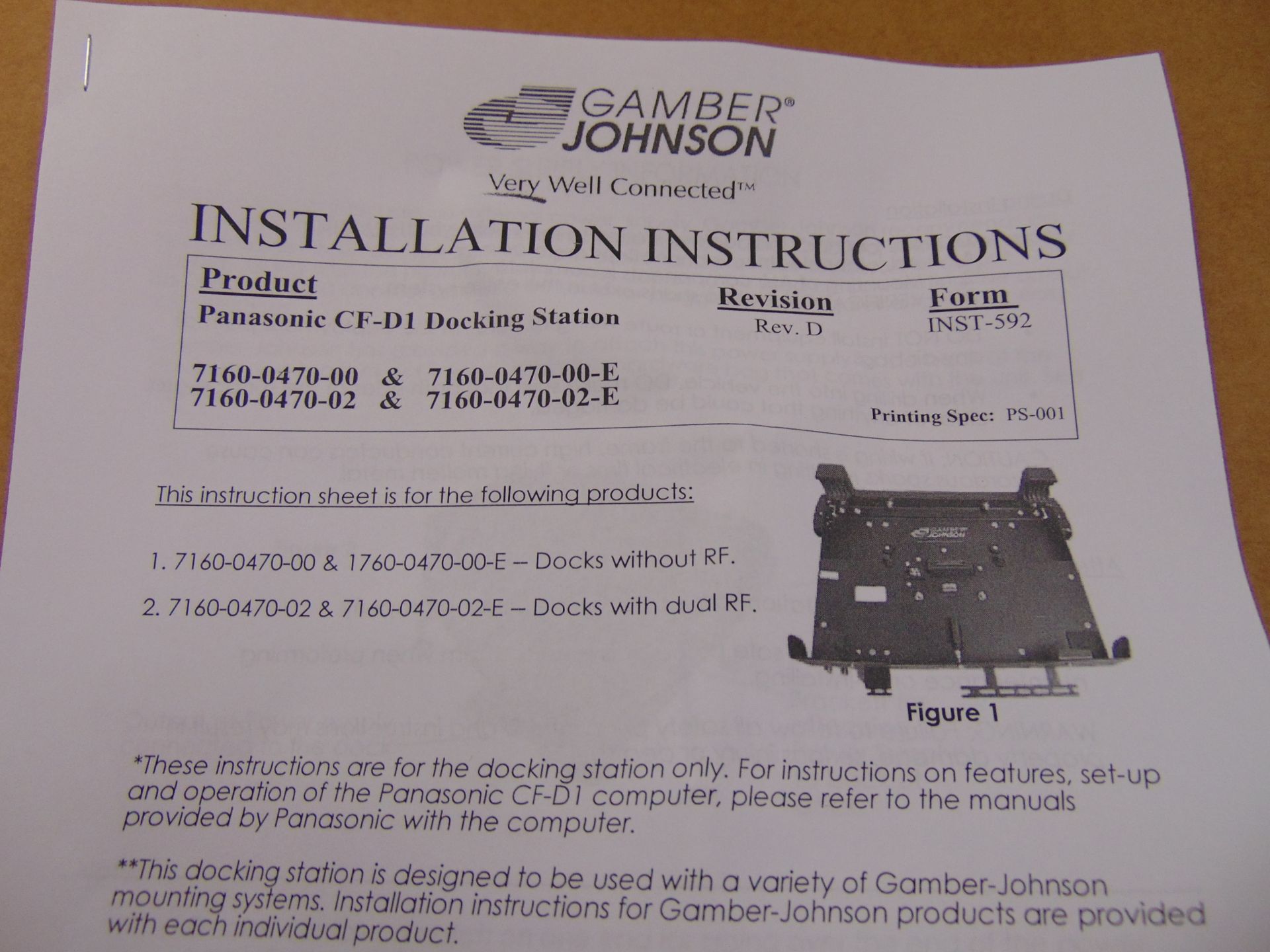 NEW UNISSUED Gamber Johnson Panasonic CF-D1 7160-0470 Docking Station, Dual RF/GPS Antenna - Image 7 of 12