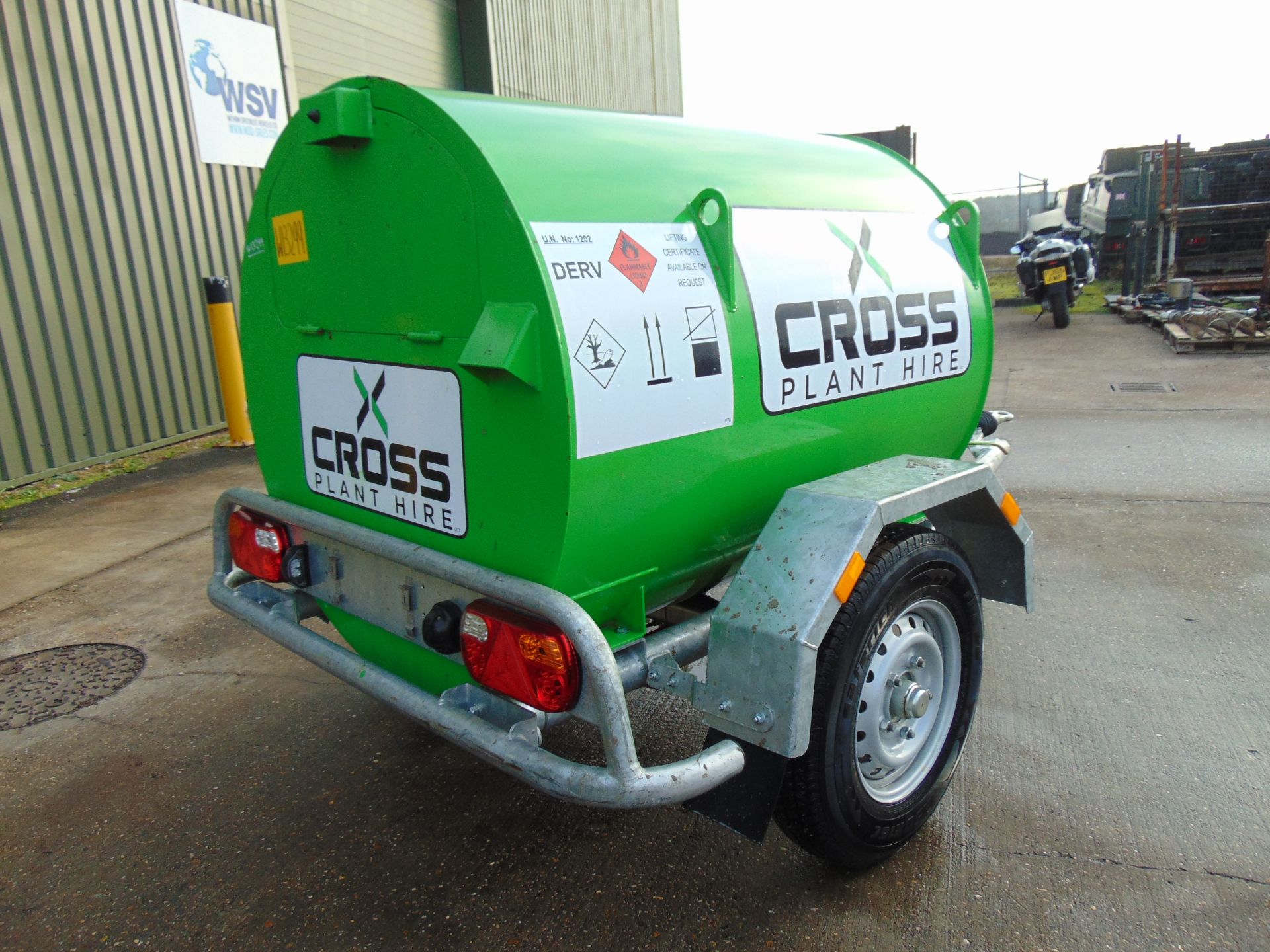 Cross Plant Single Axle 1000 Litre Towable Bunded Fuel Bowser - Image 10 of 23