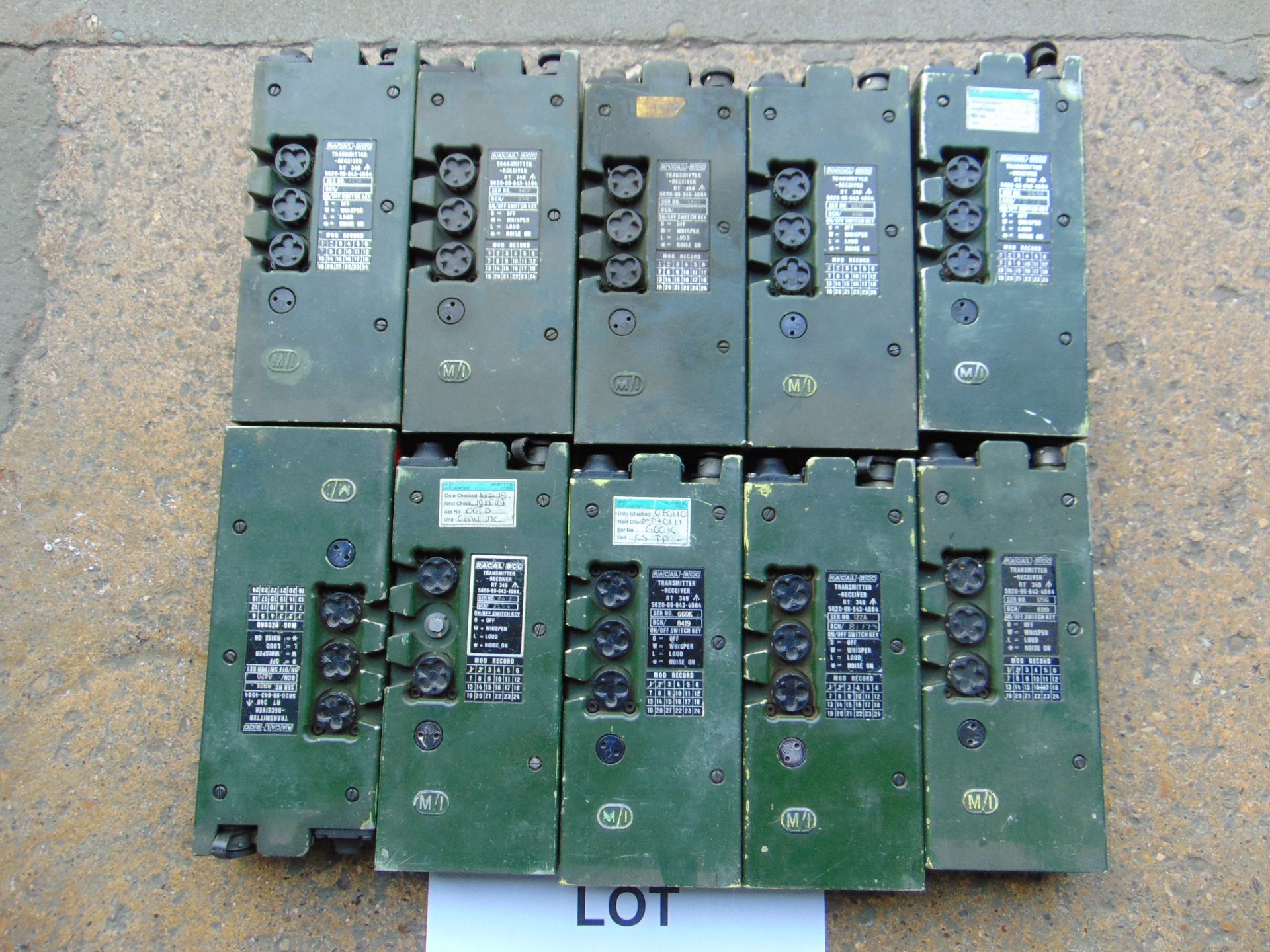 10x UK/RT 349 Combat Transmitter Receiver - Image 2 of 3