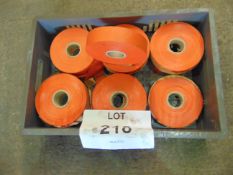 12x Unissued Rolls of Orange PVC Mine Tape as shown