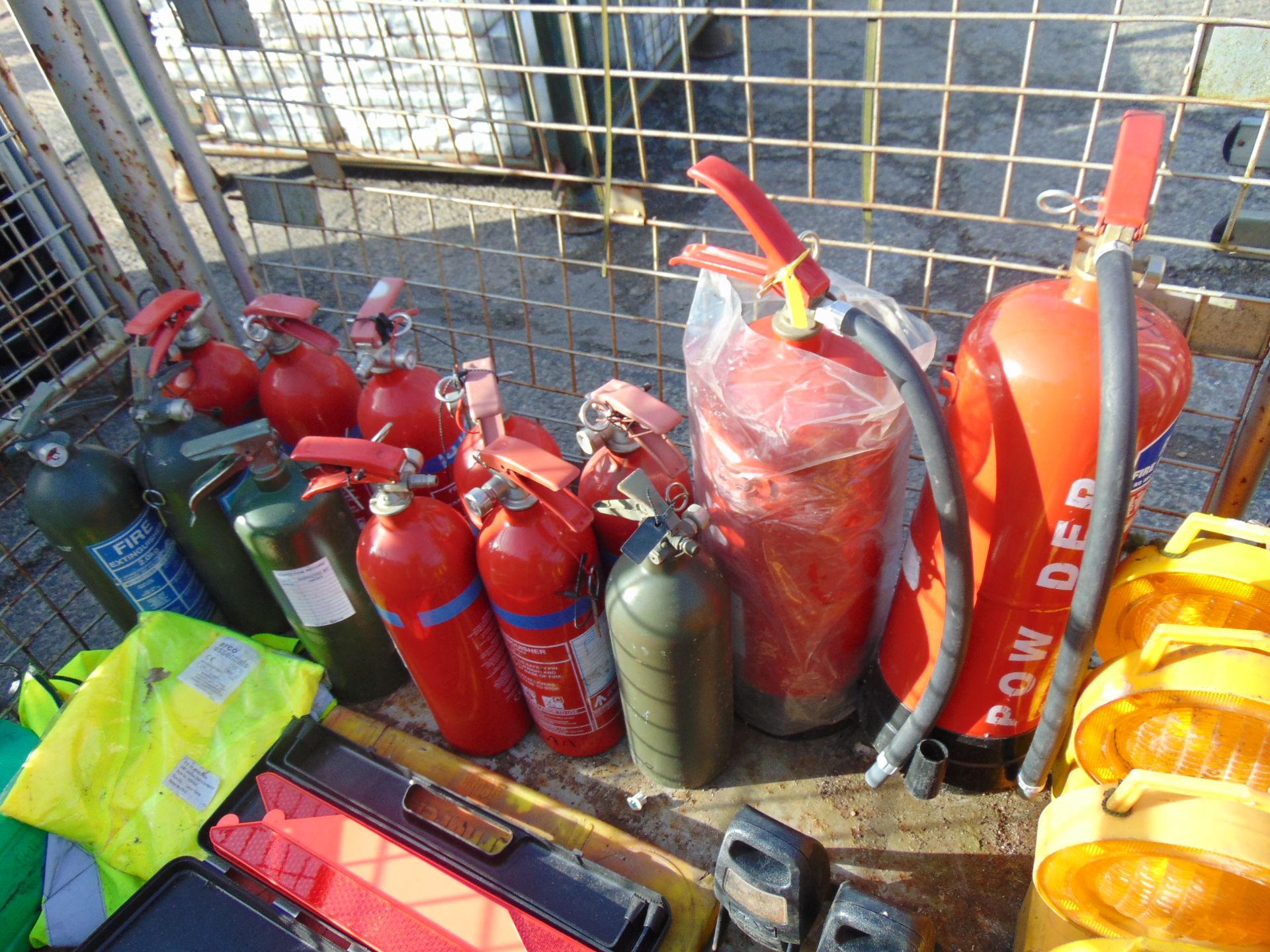 Fire Extinguishers, Amber Beacons, Jerry Can, Straps etc - Image 2 of 6