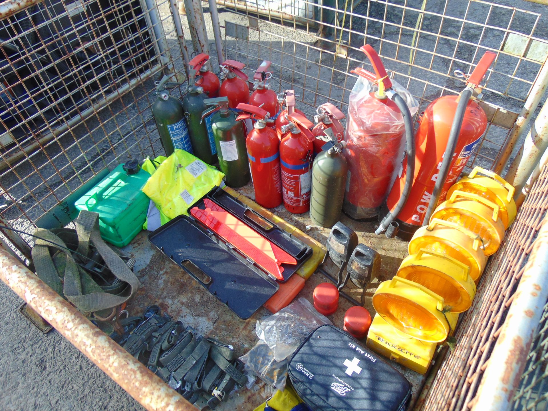 Fire Extinguishers, Amber Beacons, Jerry Can, Straps etc