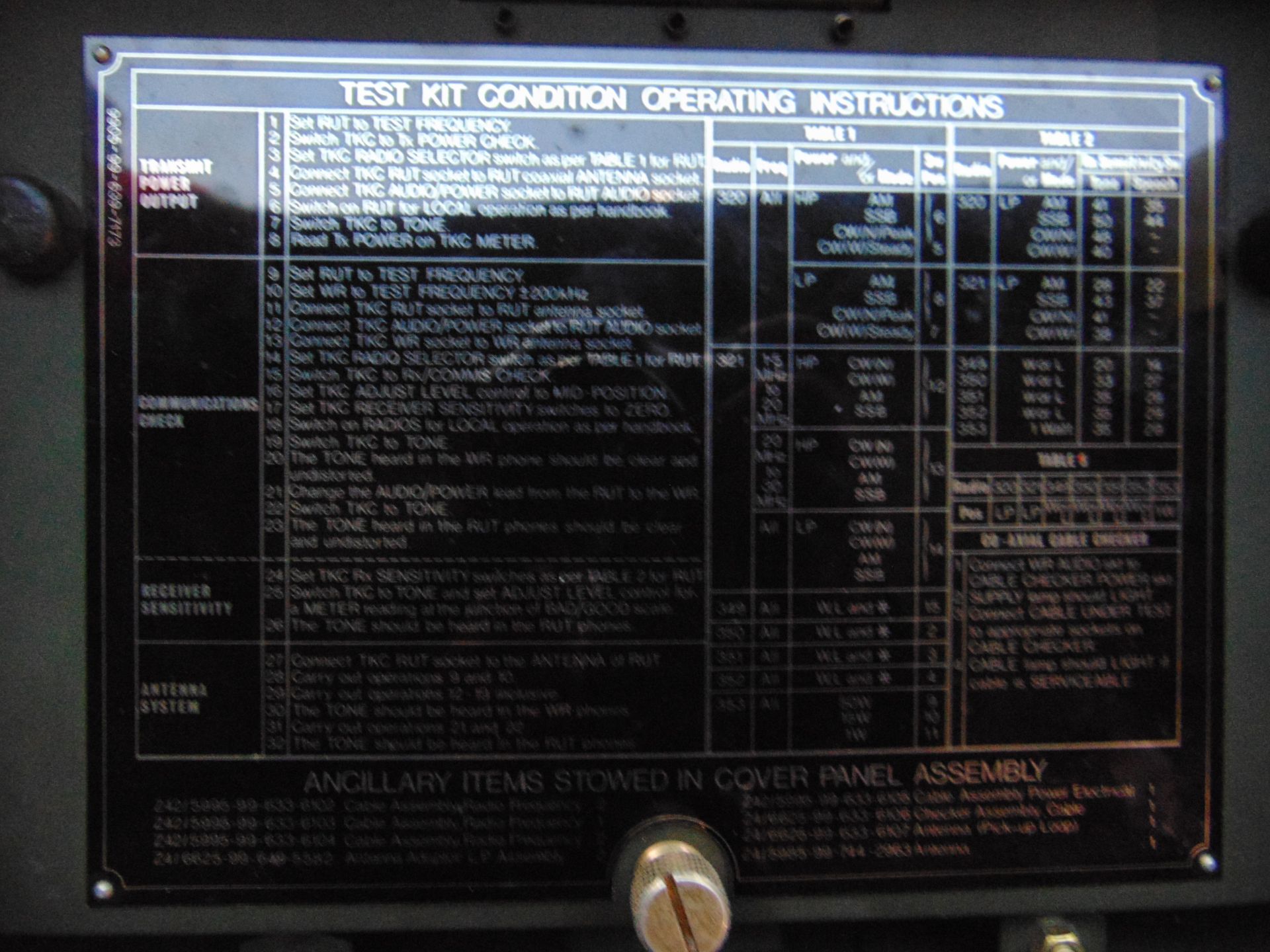 Ex Reserve Clansman Radio Condition Test Kit c/w Leads Etc - Image 4 of 5