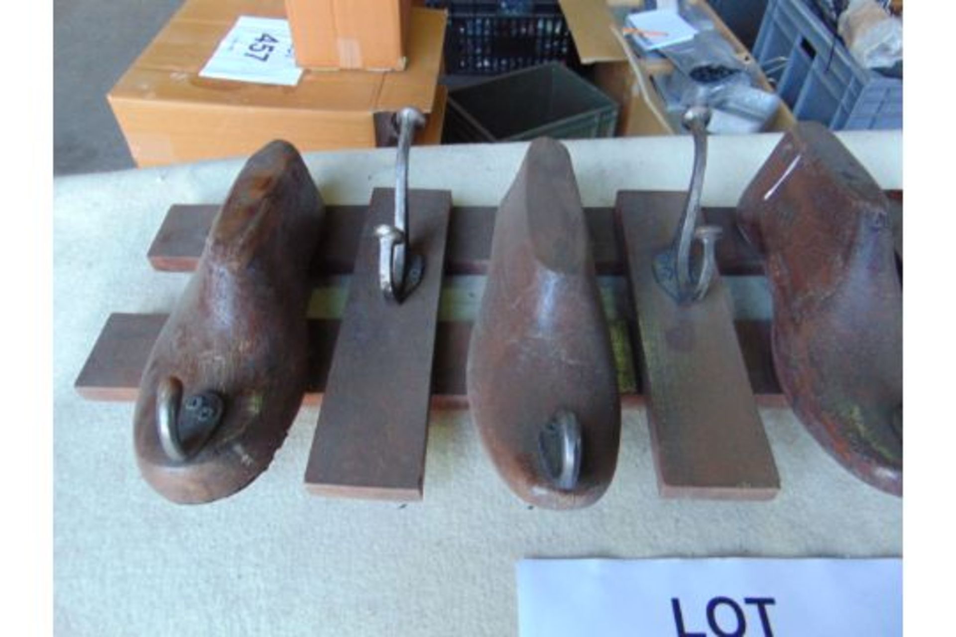 Very nice Cobblers Shoe coat hooks x4 - Image 3 of 4