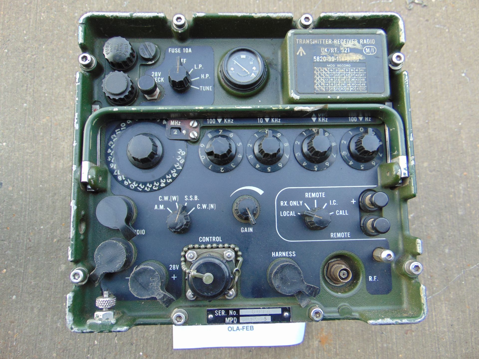 Clansman UK/RT 321 Transmitter Receiver HF Set 1 to 29 MHz AM, CW AND SSB - Bild 2 aus 3