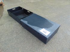 2x Vehicle Storage Boxes L 1m W 0.6m H 0.25m