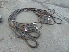 10 x Heavy Duty Recovery Wire Rope Slings