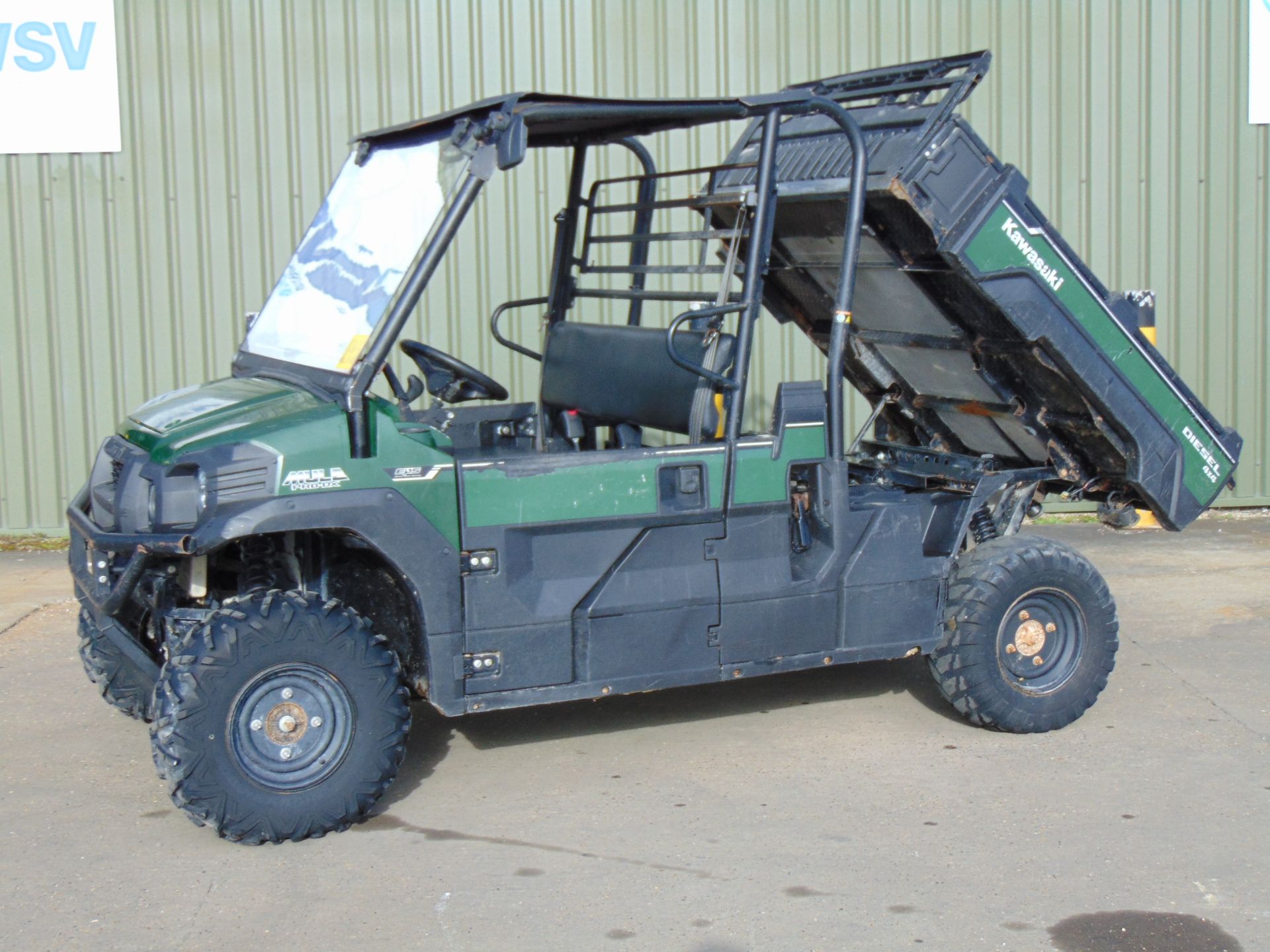 2018 Kawasaki Mule Pro Dx 4WD Diesel Utility Vehicle UTV ONLY 1,742 HOURS! Half Door Cab - Image 13 of 26