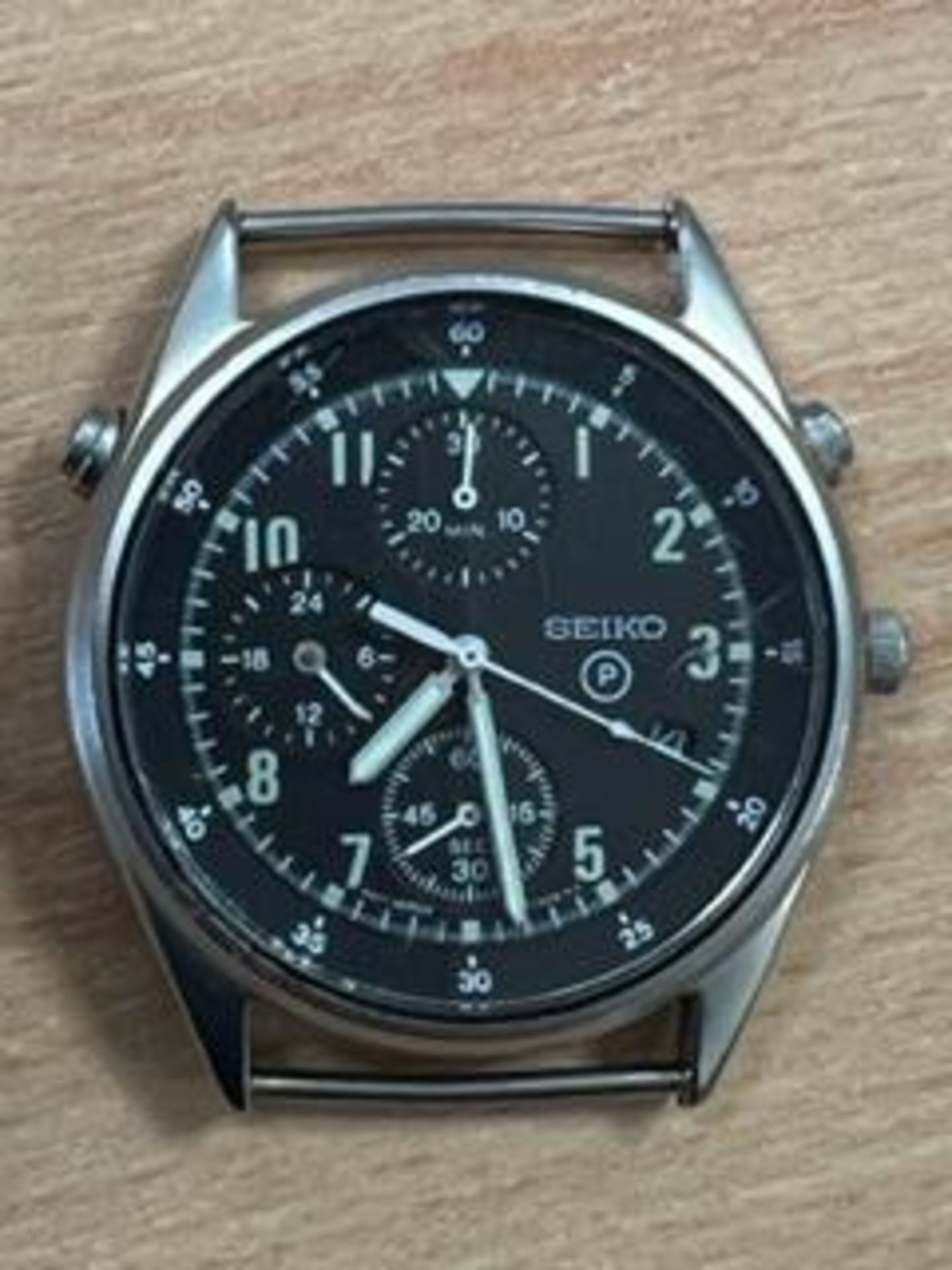 NICE SEIKO GEN 2 DATE ADJUST RAF PILOTS CHRONO TORNADO FORCE ISSUE NATO MARKS DATE 1999 **SN. 2090** - Image 5 of 9