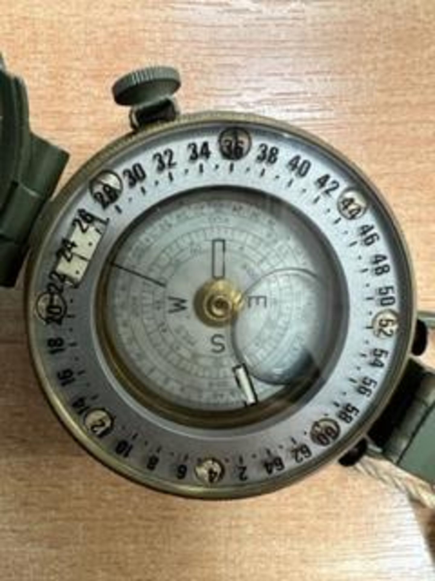 STANLEY LONDON BRITISH ARMY BRASS PRISMATIC COMPASS IN MILS - Image 3 of 6