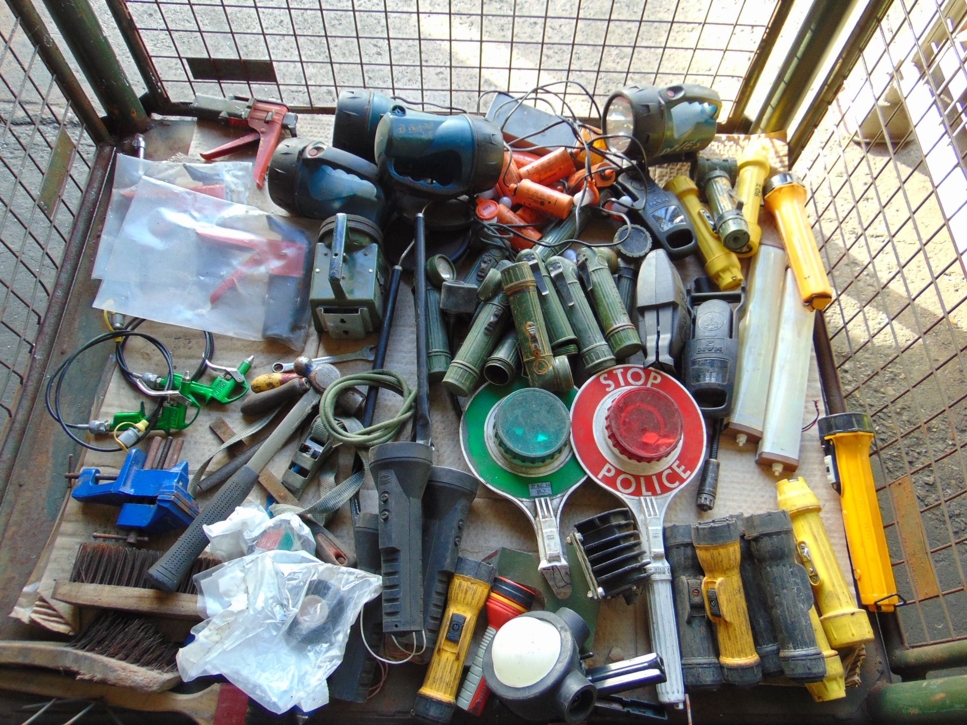 1x Stillage of Work tools, Lamps etc - Image 2 of 4