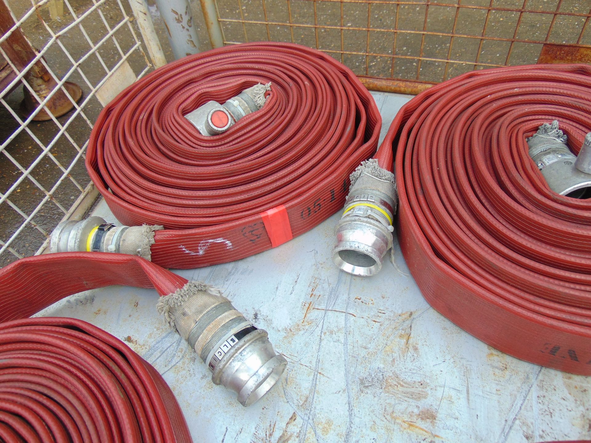 4 x Angus Layflat Fire Hoses with Couplings - Image 2 of 3