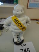 FREE STANDING CAST IRON HAND PAINTED MICHELIN MAN ON TYRE 40 CMS HIGH