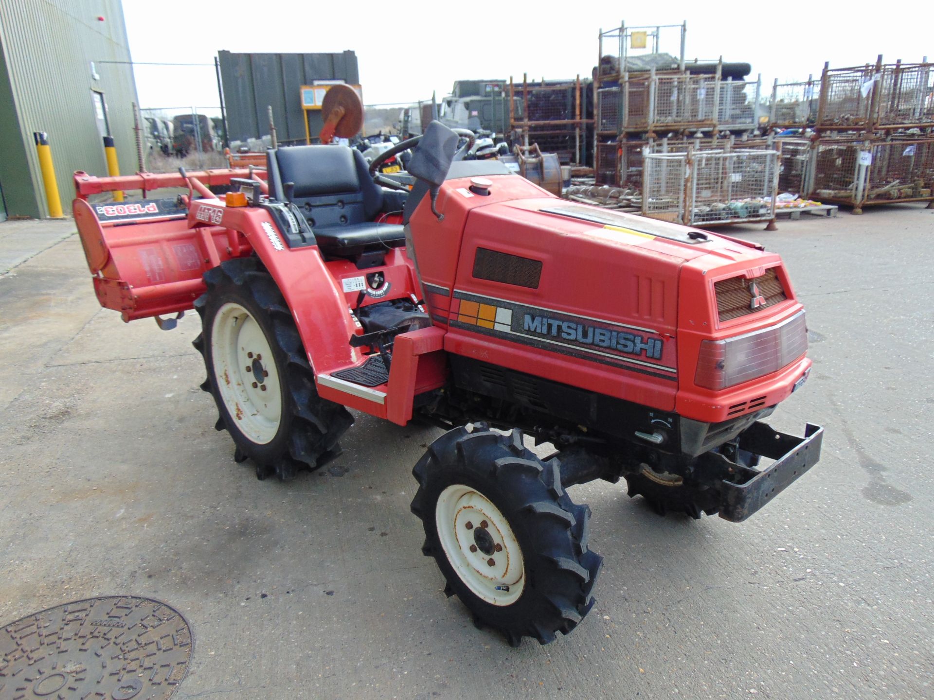 Mitsubishi MT16 4WD Compact Tractor c/w Rotovator ONLY 922 HOURS! - Image 4 of 18