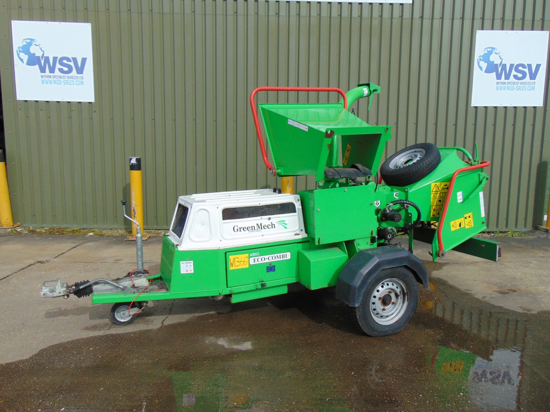 GreenMech ECM150 MT35 Yanmar Diesel Trailed Woodchipper ONLY 581 hrs From Council