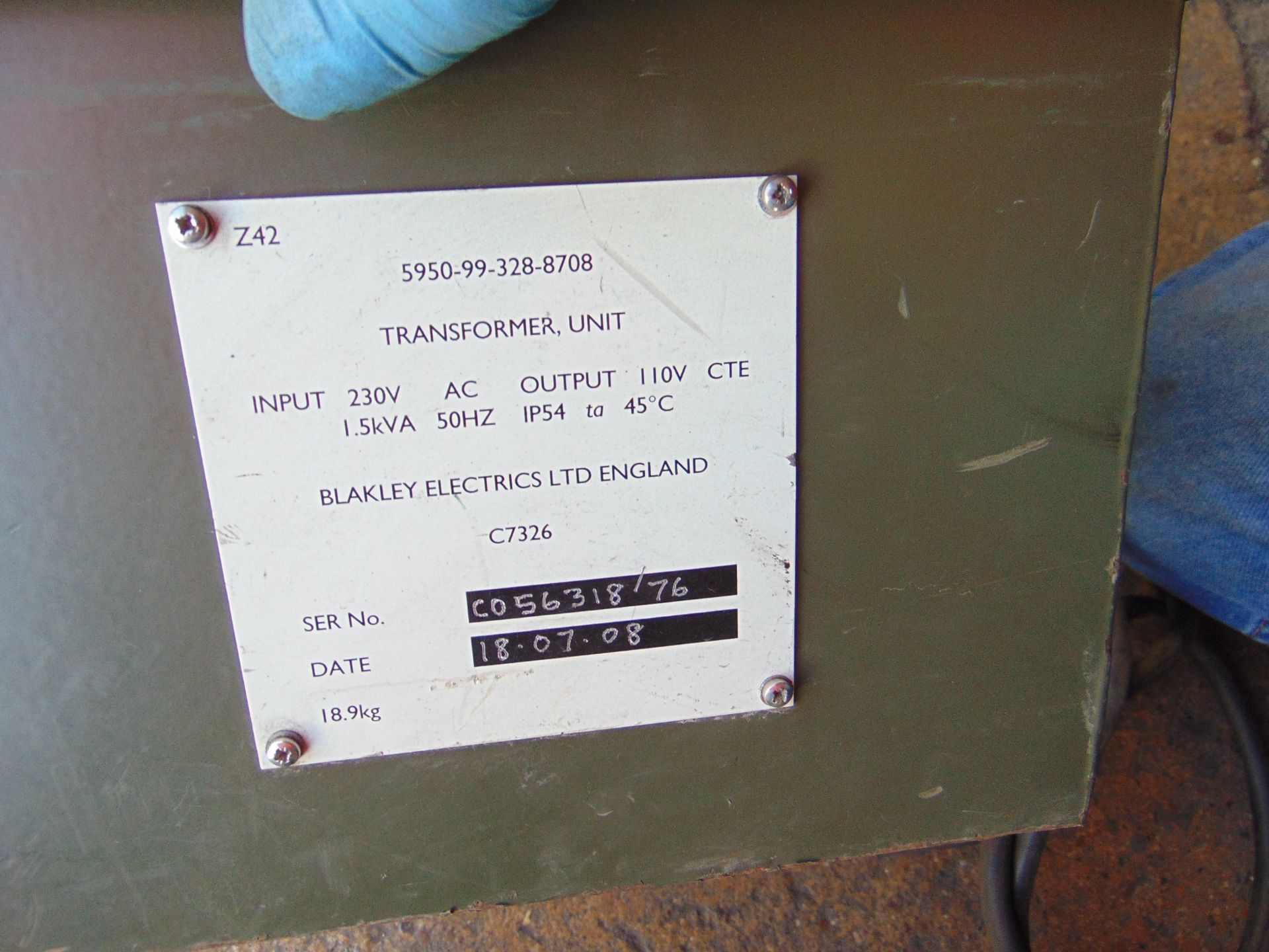 2x 240 volt to 115 volt 1.5kva Transformer units - Image 4 of 9