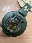 YOU ARE BIDDING FOR A STANLEY LONDON BRITISH ARMY BRASS PRISMATIC COMPASS IN MILS