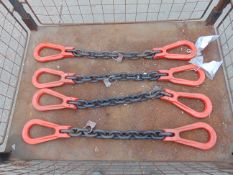 4 x New Unused Kuplex 8 Tonne lifting chains from MoD