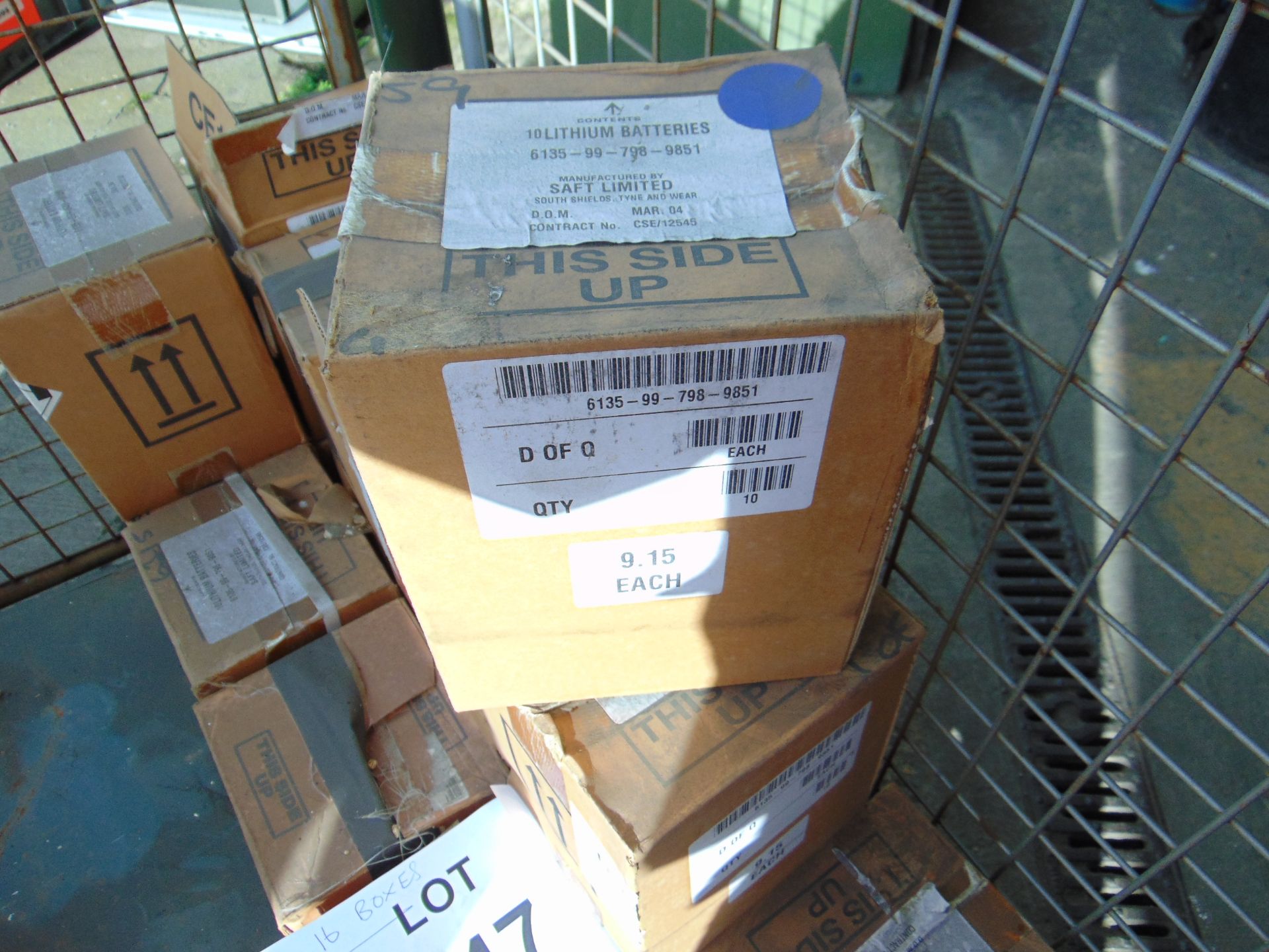 Unissued Qty 160 (16 Boxes) of 6 Volt 613-99-798-9851 SAFT Batteries in Orginal packing - Image 3 of 4