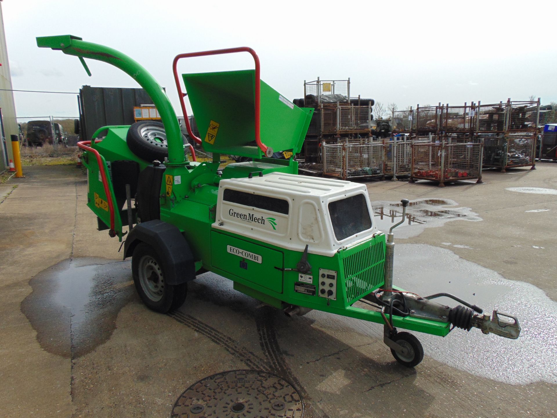 GreenMech ECM150 MT35 Yanmar Diesel Trailed Woodchipper ONLY 581 hrs From Council - Image 4 of 22