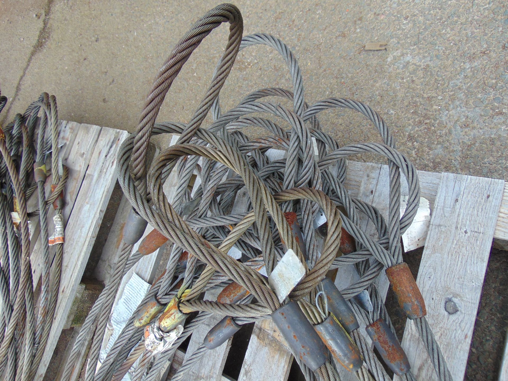10 x Heavy Duty Recovery Wire Rope Slings - Image 2 of 3