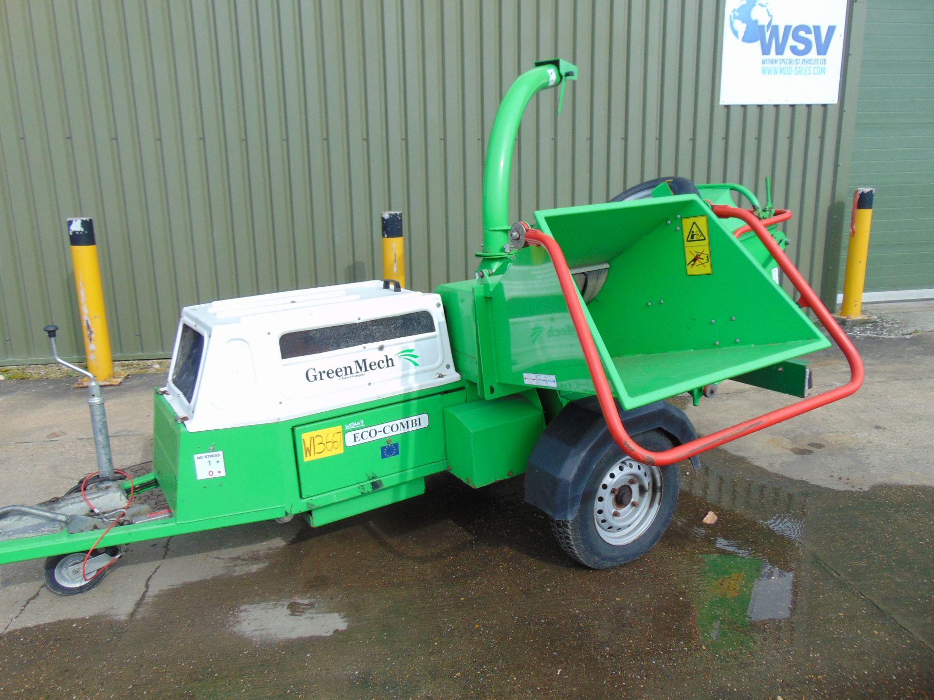 GreenMech ECM150 MT35 Yanmar Diesel Trailed Woodchipper ONLY 581 hrs From Council - Image 10 of 22