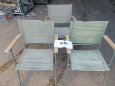 3X LANDROVER STYLE MOD CANVAS CAMP CHAIRS