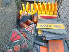 1x Stillage of Warning Lights, Beacons Waring Triangle etc Approx 150