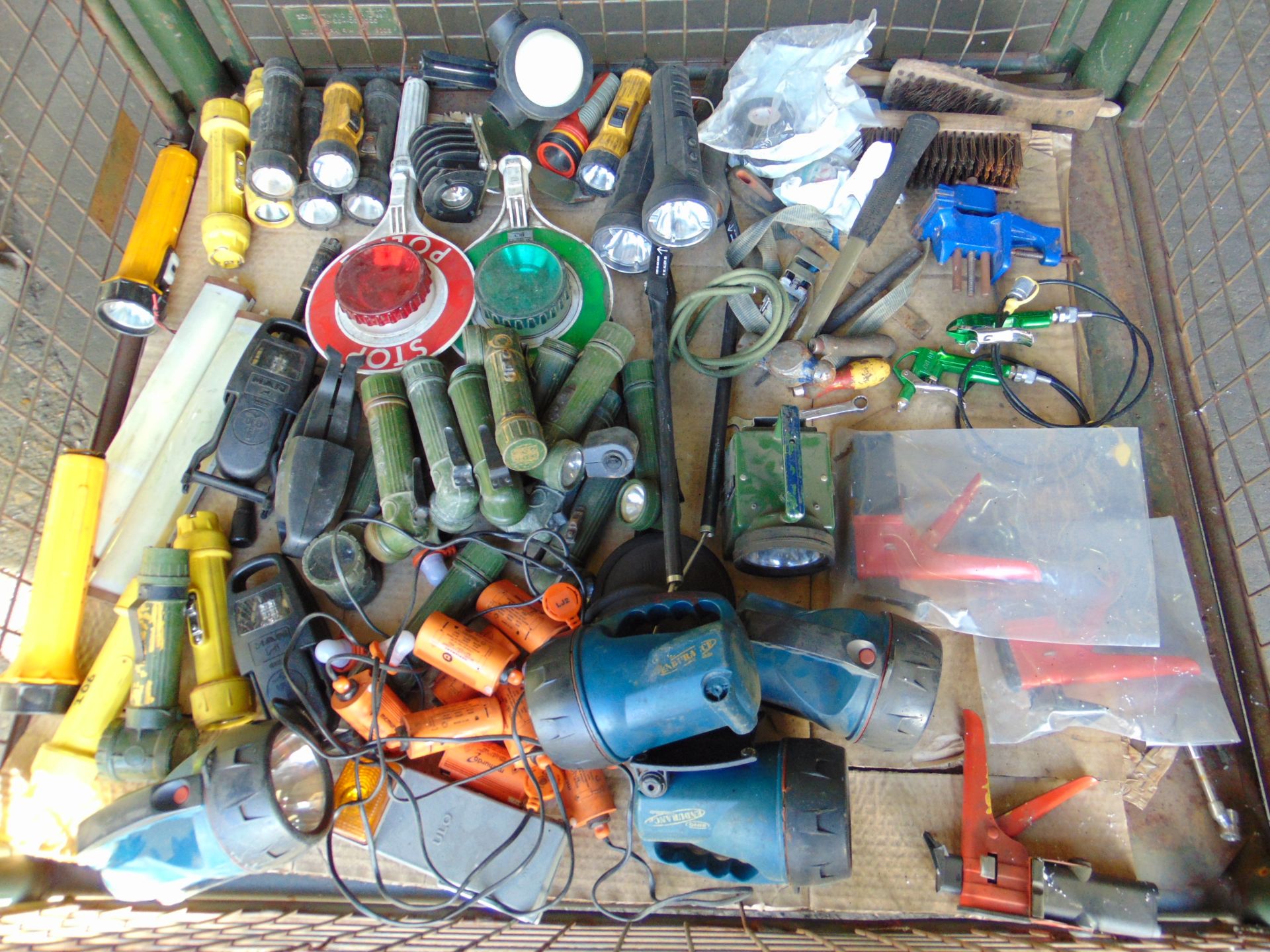 1x Stillage of Work tools, Lamps etc - Image 3 of 4