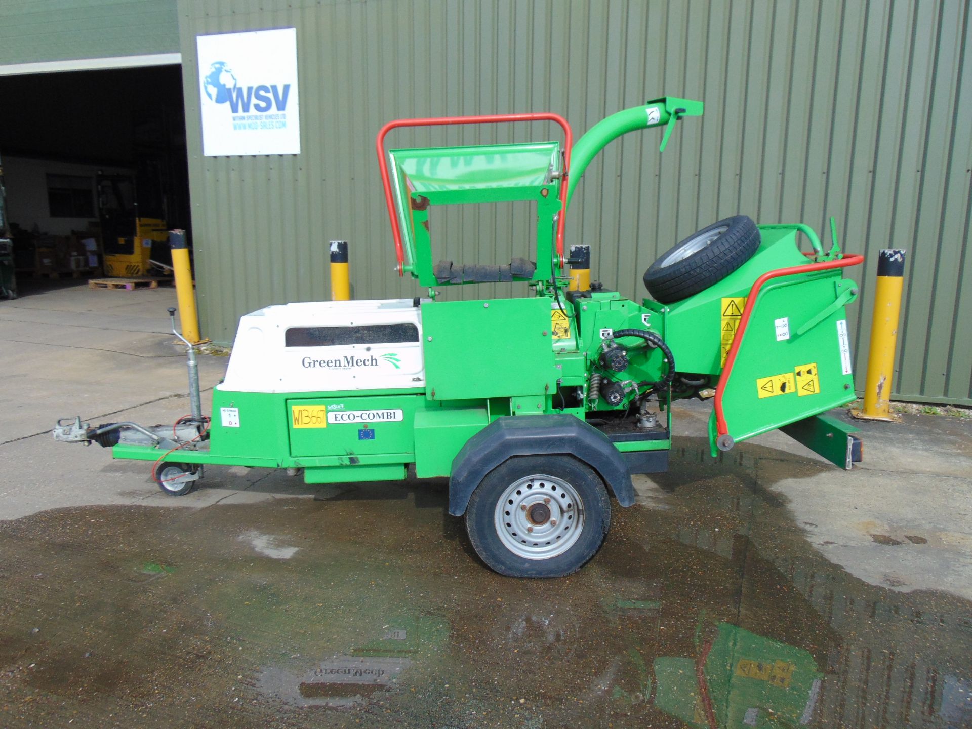 GreenMech ECM150 MT35 Yanmar Diesel Trailed Woodchipper ONLY 581 hrs From Council - Image 9 of 22