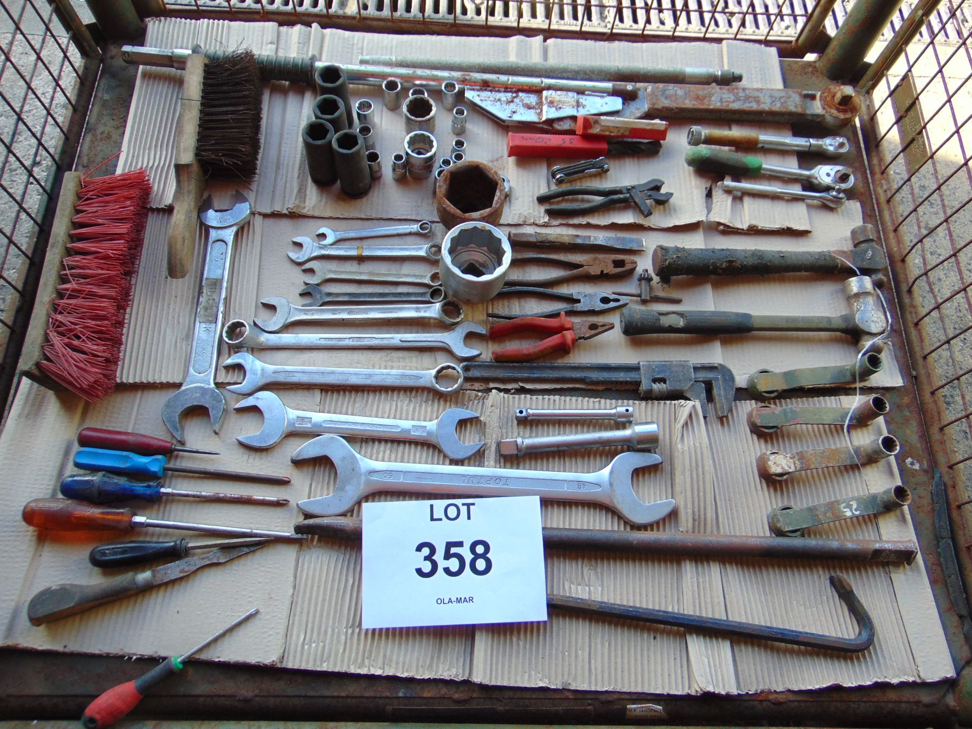 1x Stillage of Tools inc Sockets, Spanners etc